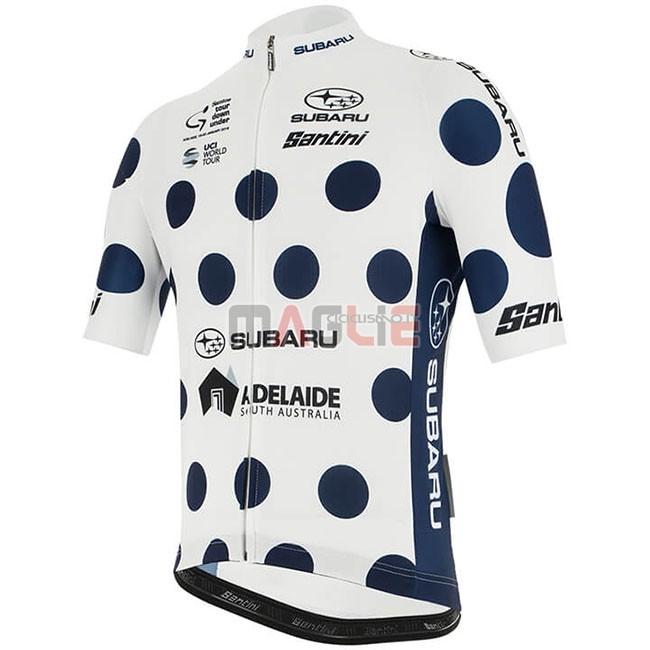 Maglia Tour Down Under Manica Corta 2019 Blu Bianco